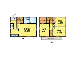 ル・クレール南田宮の物件間取画像